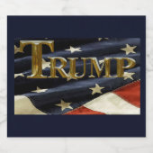 WIJ DE MENSEN STEMMEN TRUMP SPARKLING WIJNETIKET (Enkel label)