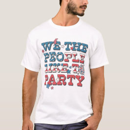 Wij, de mensen willen graag een partij t-shirt