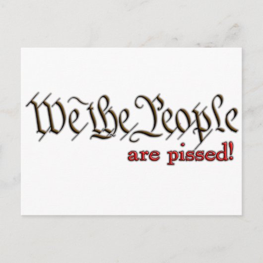 Wij, de mensen... zijn kwaad! briefkaart (Voorkant)