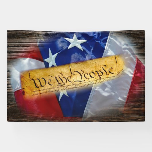 Wij de People American Constitution Banner (Horizontaal)