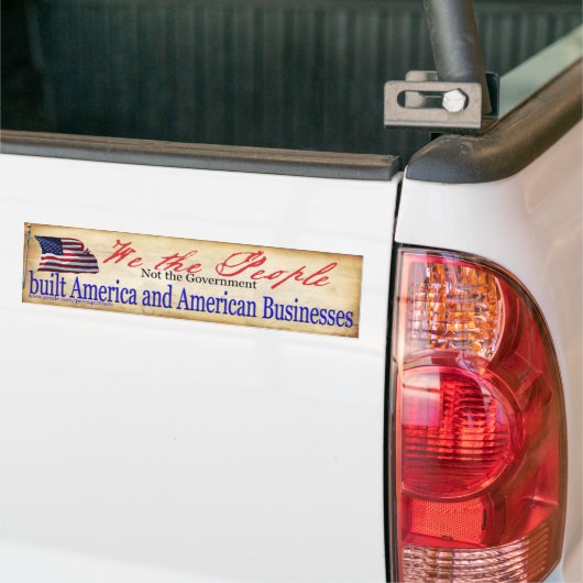 Wij, de regering van het volk, bouwen Amerika Bumpersticker (Op Truck)