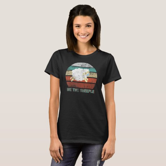 Wij de schaap grappige Antimask Sheep met gezichts T-shirt (Voorkant volledig)