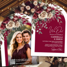 Wij doen Bourgondische Rozen QR Code & Photo Arch 