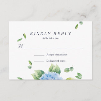 Wij doen Eucalyptus Hydrangea Garden RSVP kaart