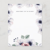 Wij doen Navy Blauwe Witte Bloemige Trouw Uitnodig (Achterkant)