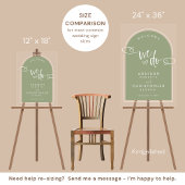 Wij doen Sage Green Script Modern Wedding Welkom Acryl Bord