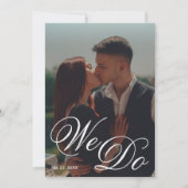 Wij doen zwart-wit foto QR code bruiloft Kaart (Voorkant)