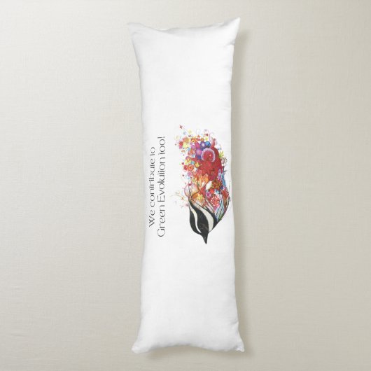 Wij dragen ook bij aan de groene evolutie lichaamskussen (Achterkant (Verticaal))
