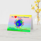 Wij Hart Barack Obama! Stem op 11/06/12 Kaart (Gele Bloem)