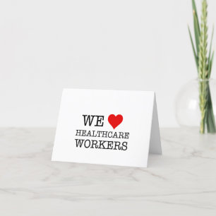 Wij Hart Gezondheidswerkers Gepersonaliseerd Bedankkaart