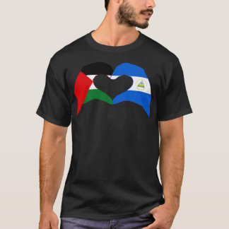 Wij Hart Palestina Nicaragua Patriot Flag Series T-shirt