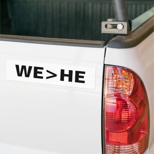 WIJ>HE BUMPERSTICKER (Op Truck)