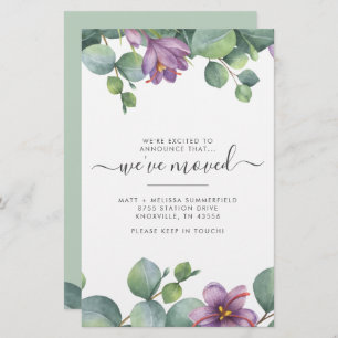 Wij hebben het Adres Eucalyptus Paarse Groene Bewe Briefpapier