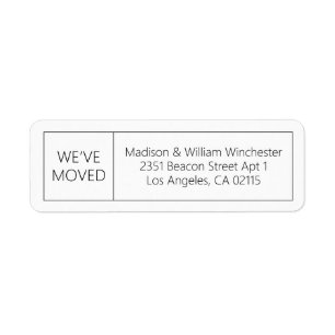 Wij hebben minimalistische eenvoudige zwarte witte etiket