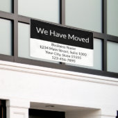 Wij hebben zakelijke aankondiging zwart-wit verpla spandoek (Buitenkant Gebouw)