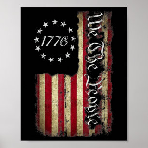 Wij, het volk 1776 Shirt Amerikaanse vlag op 4 jul Poster