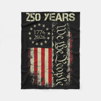 Wij Het Volk 250 Jaar Amerika 1776-2026 250ste 4e Fleece Deken