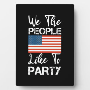 Wij Het Volk Aardig Om Te Feesten Patriottische 4e Fotoplaat
