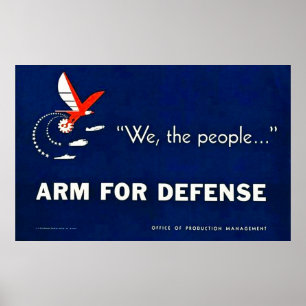Wij, het volk...Arm for Defence -  WWII Poster