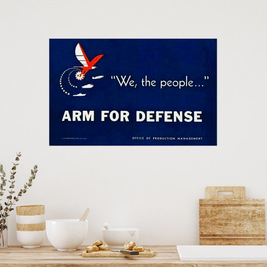 Wij, het volk...Arm for Defence - WWII Poster (Keuken)