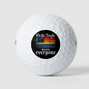 Wij, het volk, bedoelen iedereen die de vlag van d golfballen