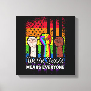Wij, het volk, bedoelen iedereen met de Amerikaans Canvas Afdruk