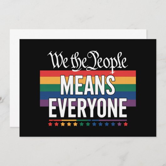 Wij, het volk, bedoelen iedereen met de Amerikaans Kaart (Voorkant / Achterkant)
