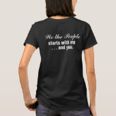 Wij, het volk, begint met Mij en U, niet-partijdig T-shirt (Achterkant)