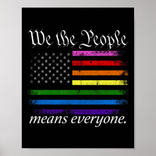 Wij, het volk, betekent dat iedereen in de VS geli Poster