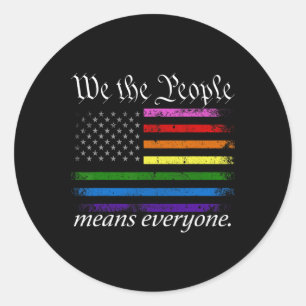 Wij, het volk, betekent dat iedereen in de VS geli Ronde Sticker