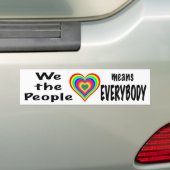 Wij, het volk, betekent iedereen bumpersticker (Op auto)