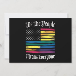 Wij, het volk betekent iedereen LGBT Gay Pride Gif Kaart