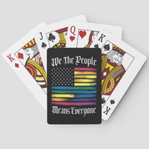 Wij, het volk betekent iedereen LGBT Gay Pride Gif Pokerkaarten