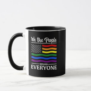 Wij, het volk, betekent iedereen LGBTQ Pride Maand Mok