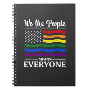Wij, het volk, betekent iedereen LGBTQ Pride Maand Notitieboek