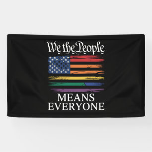 Wij Het Volk Betekent Iedereen LGBTQ Pride Spandoek