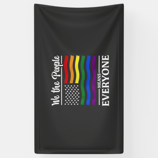 Wij Het Volk Betekent Iedereen Maand van de LGBTQ Spandoek (Verticaal)