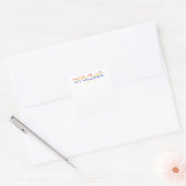 Wij, het volk, betekent iedereen Rainbow Gay Pride Vierkante Sticker (Envelop)