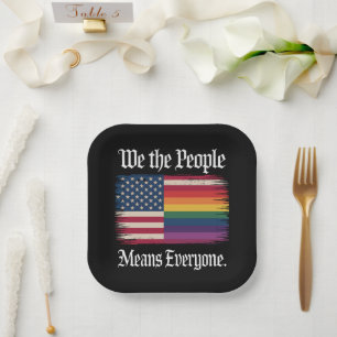 Wij Het Volk Betekent Iedereen Usa Lgbt Gelijkheid Papieren Bordje