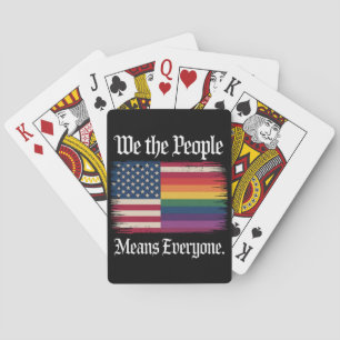 Wij Het Volk Betekent Iedereen Usa Lgbt Gelijkheid Pokerkaarten