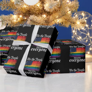 Wij Het Volk Betekent Iedereen USA Vlag LGBTQ Cadeaupapier