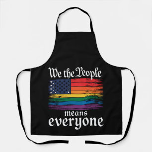 Wij Het Volk Betekent Iedereen USA Vlag LGBTQ Schort
