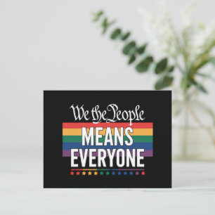 Wij Het Volk Betekent Iedereen VS Grondwet LGBT Briefkaart
