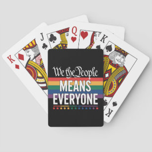 Wij Het Volk Betekent Iedereen VS Grondwet LGBT Pokerkaarten