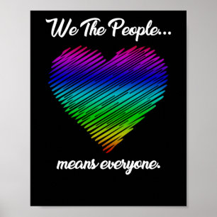 Wij, het volk betekent iedereen Wij steunen LGB Poster