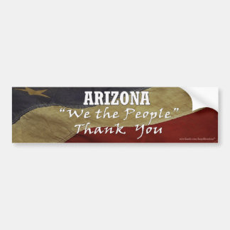" Wij, het volk" Dank u. Arizona Bumpersticker