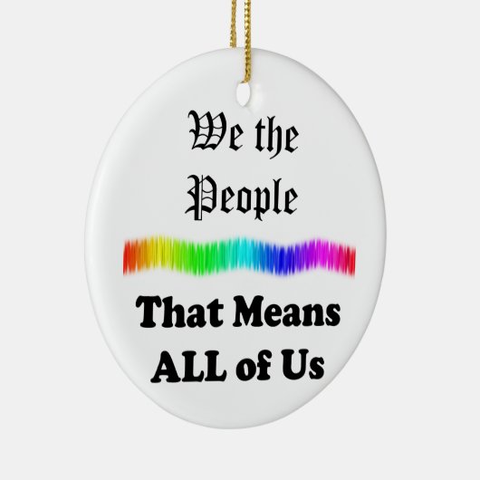 Wij het Volk....dat Betekent Ons Allen Keramisch Ornament (Rechts)