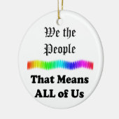 Wij het Volk....dat Betekent Ons Allen Keramisch Ornament (Links)