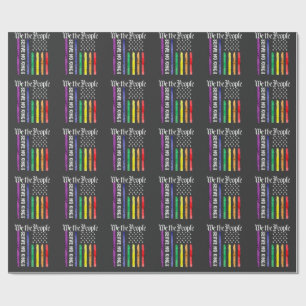 Wij het Volk Dienen Geen Koning LGBT Democraten Pr Cadeaupapier