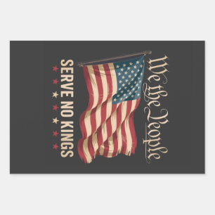 Wij Het Volk Dienen Geen Koning USA Patriottisch Inpakpapier Vel